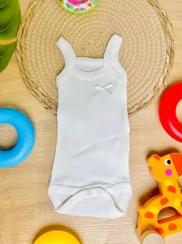 Maibella Bodysuit Cute Bow White ჩვილის ბოდე