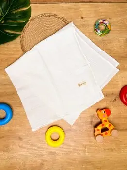 Bebekevi Layers Muslin Blanket White საბავშვო 2 ფენიანი მუსლინის პლედი