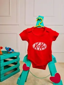 Bebio Bodysuit KitKat Red - ჩვილის ბოდე