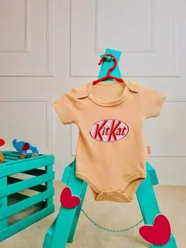 Bebio Bodysuit KitKat Beige - ჩვილის ბოდე