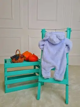 Baby Romper Fluffy Bear Light Blue რომპერი, 2 image