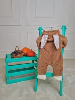 Baby Romper Fluffy Bunny Brown რომპერი, 2 image