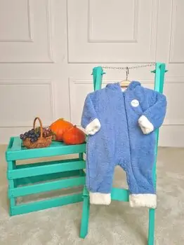 Baby Romper Fluffy Bunny Blue რომპერი