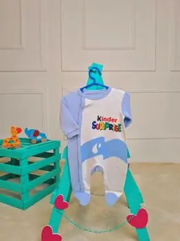 Bebio Romper Kinder Surprise Blue - საბავშვო რომპერი