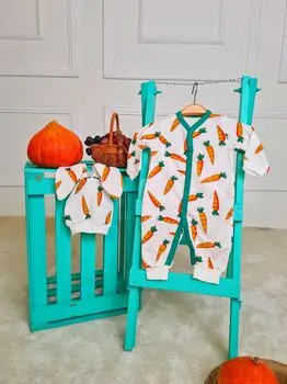 Little Carrots Set White რომპერი