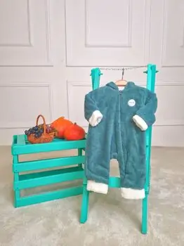 Baby Romper Fluffy Bunny Dark Green რომპერი