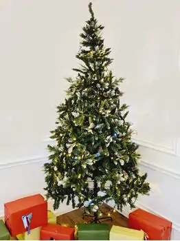 Christmas Tree With Pine Cones And Berries საახალწლო ნაძვის ხე დათოვლილი ბოლოებით, კენკრით და გირჩით 240 სმ (OT642)