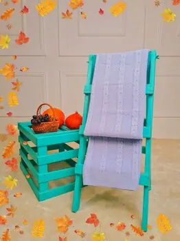 Knitted Baby Blanket Blue - ჩვილის პლედი