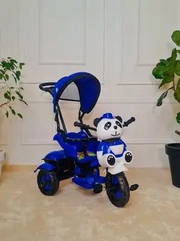 BABY HOPE LITTLE PANDA TRICYCLE BLUE  სამთვლიანი ველო-ეტლი პანდა, 2 image