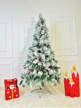 Snow-Covered Christmas Tree With Pine Cones And Berries  საახალწლო ნაძვის ხე დათოვლილი ტოტებით გირჩით და კენკრით 210 სმ (OT2082), 10 image
