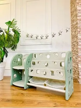 TOY SHELF UN-SJ42 Green სათამაშოების შესანახი ყუთი