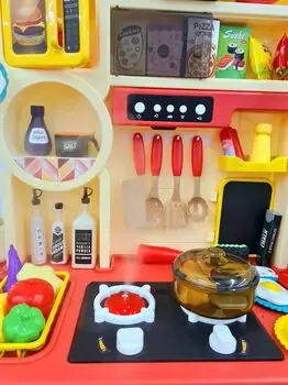 Multifunctional Spraying Kitchen Set Pink - ფუნქცური საბავშვო სამზარეულო, 7 image