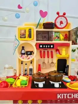 Multifunctional Spraying Kitchen Set Pink - ფუნქცური საბავშვო სამზარეულო, 2 image