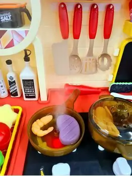 Multifunctional Spraying Kitchen Set Pink - ფუნქცური საბავშვო სამზარეულო, 6 image