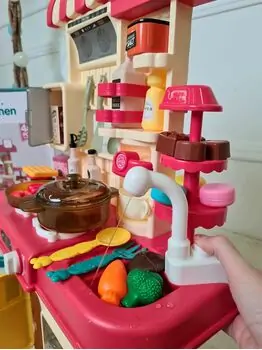 Spraying Kitchen With Accsesories Pink  - ფუნქციური საბავშვო სამზარეულო, 2 image