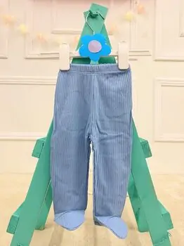 Lovely Baby Blue Trousers - საბავშვო ნაქსოვი შარვალი