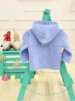 Baby Knitted Jacket Blue - საბავშვო მოსაცმელი, 2 image