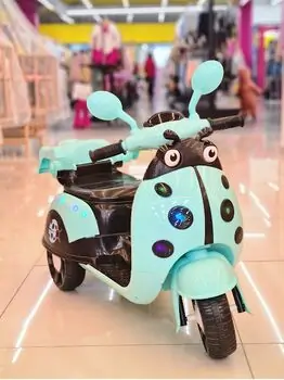 Moped For Kids Green - საბავშვო ელექტრო მოპედი