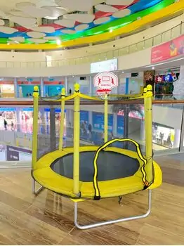 Metal & Plastic Trampoline 140cm 5FT Yellow - ბატუტი