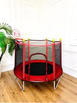 METAL & PLASTIC TRAMPOLINE 140cm Red - ბატუტი, 4 image