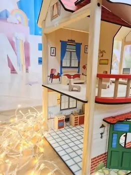 Moni Wooden Dollhouse Elly EV22 - ხის სათამაშო სახლი, 7 image