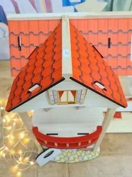 Moni Wooden Dollhouse Elly EV22 - ხის სათამაშო სახლი, 6 image