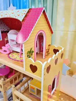 Moni Wooden Doll House Emily - ხის სათამაშო სახლი, 6 image