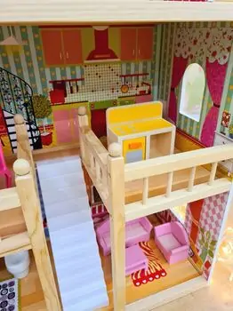 Moni Wooden Doll House Emily - ხის სათამაშო სახლი, 5 image