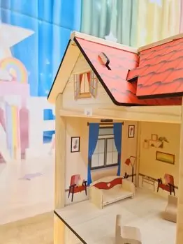 Moni Wooden Dollhouse Elly EV22 - ხის სათამაშო სახლი, 4 image