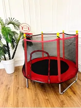 METAL & PLASTIC TRAMPOLINE 140cm Red - ბატუტი, 3 image