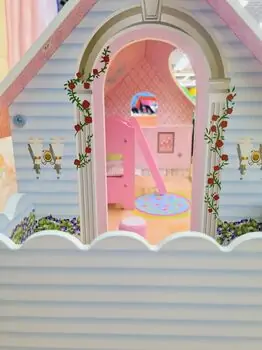 Moni Toys 4110 Wooden doll house Mila საბავშვო ხის სათამაშო თოჯინის სახლი, 2 image