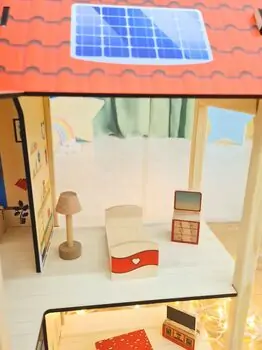 Moni Wooden Dollhouse Elly EV22 - ხის სათამაშო სახლი, 3 image