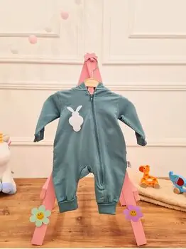 Baby Romper Cute Rabbit Light Blue რომპერი, 2 image