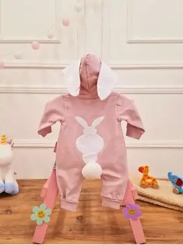 Baby Romper Cute Rabbit Pink რომპერი