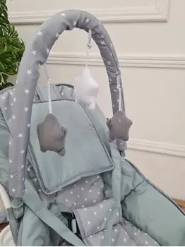 Baby Bouncer Star Grey საბავშვო  შეზლონგი, 8 image
