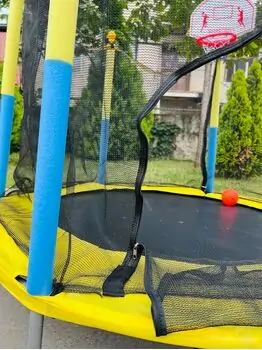 Metal & Plastic Trampoline 140cm 5FT Yellow  - ბატუტი, 4 image