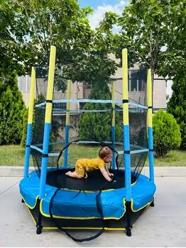 Metal & Plastic Trampoline 140cm 5FT Blue - ბატუტი, 4 image