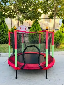 Metal & Plastic Trampoline 140cm 5FT Red  - ბატუტი, 2 image