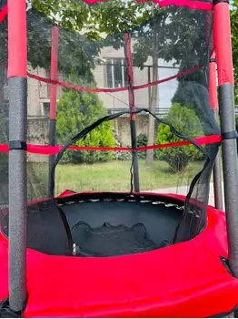 Metal & Plastic Trampoline 140cm 5FT Red - ბატუტი, 2 image