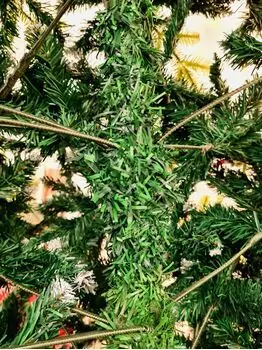Christmas Tree With Pine Cones And Berries საახალწლო ნაძვის ხე შერეული სილიკონის წიწვებით გირჩით და კენკრით 280 სმ (OT2006), 7 image