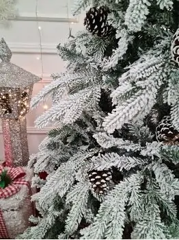 Snow-Covered Christmas Tree With Pine Cones საახალწლო ნაძვის ხე დათოვლილი ტოტებით და გირჩით 210 სმ (OT2083), 4 image