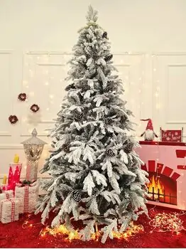 Snow-Covered Christmas Tree With Pine Cones საახალწლო ნაძვის ხე დათოვლილი ტოტებით და გირჩით 240  სმ (OT2084), 2 image