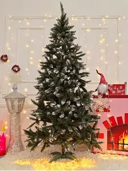 Anastasia Christmas Tree Green With White Tips PVC 210 CM საახალწლო ნაძვის ხე