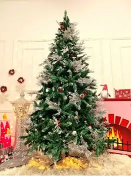Christmas Tree With Cone And Berries საახალწლო ნაძვის ხე დათოვლილი ბოლოებით გირჩით და კენკრით 240 სმ (OT2076), 3 image