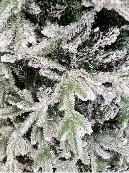 Snow-Covered Christmas Tree  დათოვლილი საახალწლო ნაძვის ხე სილიკონის ტოტებით 210 სმ (OT2001), 4 image