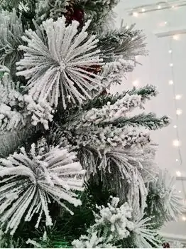 Snow-Covered Christmas Tree With Pine Cones And Berries  საახალწლო ნაძვის ხე დათოვლილი ტოტებით გირჩით და კენკრით 210 სმ (OT2082), 5 image