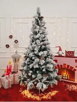 Snow-Covered Christmas Tree With Pine Cones And Berries  საახალწლო ნაძვის ხე დათოვლილი ტოტებით გირჩით და კენკრით 210 სმ (OT2082), 7 image