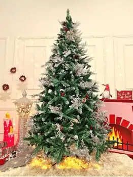 Christmas Tree With Cone And Berries საახალწლო ნაძვის ხე დათოვლილი ბოლოებით გირჩით და კენკრით 240 სმ (OT2076), 2 image
