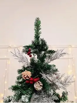 Christmas Tree With Cone And Berries საახალწლო ნაძვის ხე დათოვლილი ბოლოებით გირჩით და კენკრით 240 სმ (OT2076), 4 image