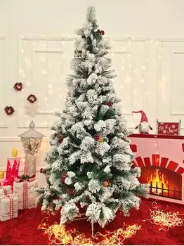Snow-Covered Christmas Tree With Pine Cones And Berries  საახალწლო ნაძვის ხე დათოვლილი ტოტებით გირჩით და კენკრით 210 სმ (OT2082)